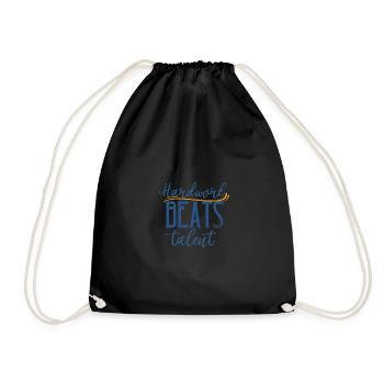 Funny Fitness Sport Dicton - Travail acharné - Sac de sport léger - noir - Devant