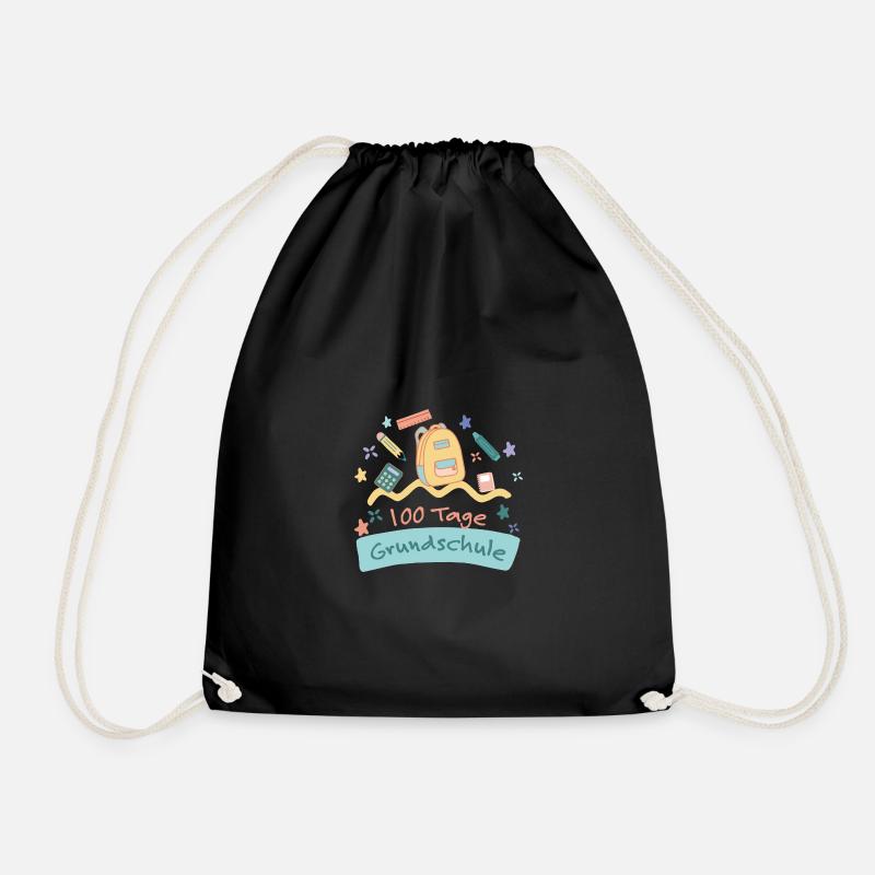 Happy 100 Day School Celebration Party - Drawstring Bag - black