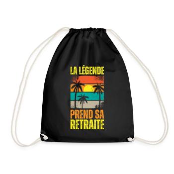 La Légende Prend Sa Retraite Cadeau Pot De Départ - Sac de sport léger - noir - Devant
