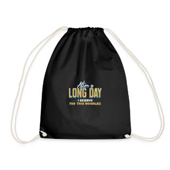 Après une longue journée, je mérite des nouilles Pad Thai - Sac de sport léger - noir - Devant