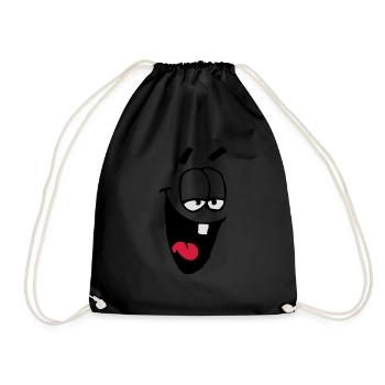 Rire Visage comique Schadenfreude Rire - Sac de sport léger - noir - Devant