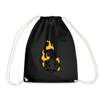 dices in flames - Drawstring Bag - black - Front