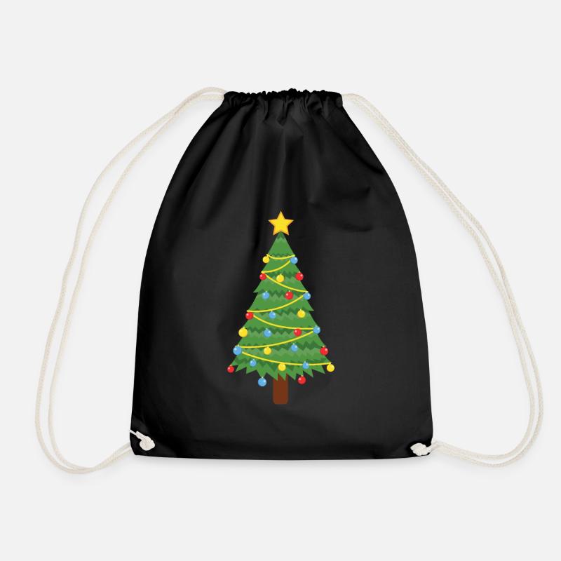 Weihnachtsbaum - Turnbeutel - Schwarz