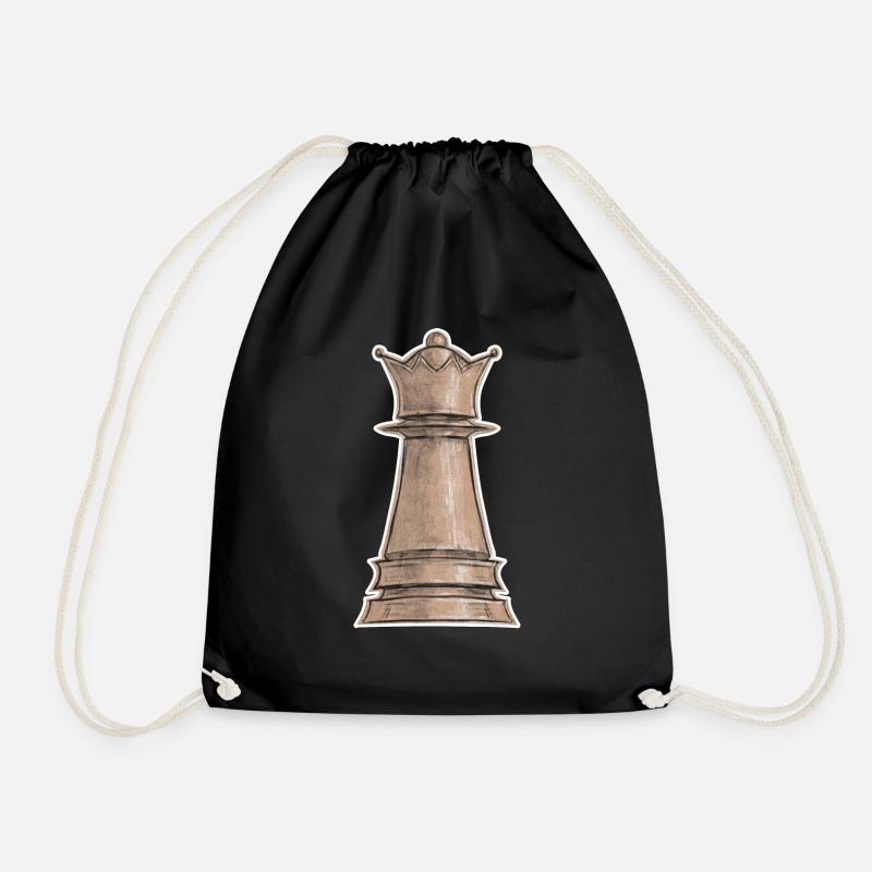 Chess Queen Hetman - Drawstring Bag - black