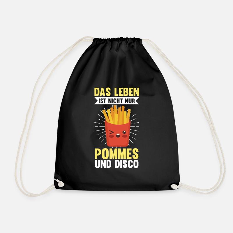 Disco Pommes - Turnbeutel - Schwarz