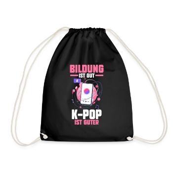 K-pop - Turnbeutel - Schwarz - Vorne