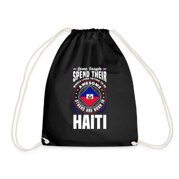 Haïti Haïti Drapeau Haïti Citation drôle - Sac de sport léger - noir - Devant