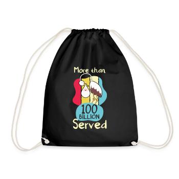 More Than 100 Billion Served - Turnbeutel - Schwarz - Vorne