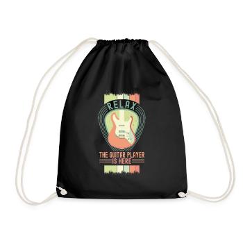 Electric guitar for music teacher with - Drawstring Bag - black - Front