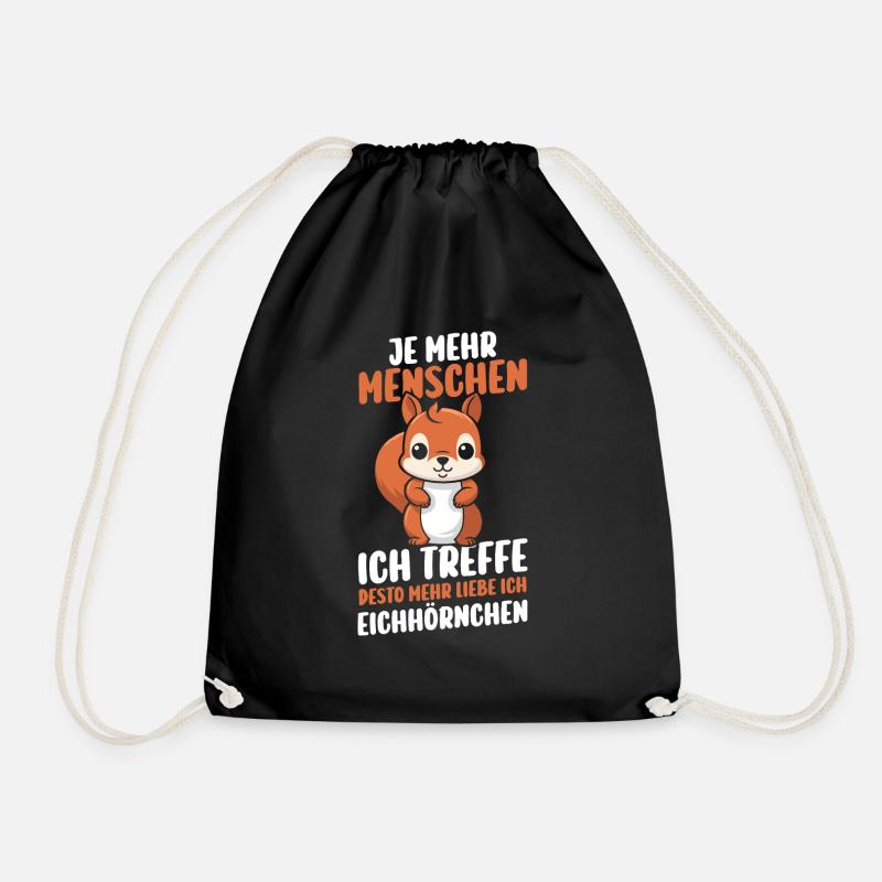 Eichhörnchen - Turnbeutel - Schwarz
