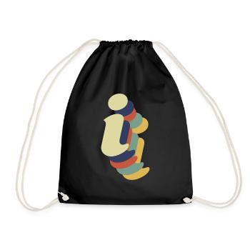 Lettre i rétro - Sac de sport léger - noir - Devant