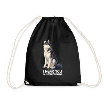 Husky - Turnbeutel - Schwarz - Vorne