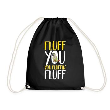 Molina Parakeet Parrot Bird Parakeet - Drawstring Bag - black - Front