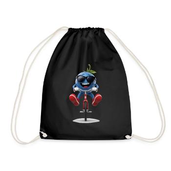 Blueberry Radfahren auf dem Fahrrad Geschenk - Turnbeutel - Schwarz - Vorne