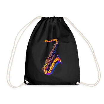 Saxophone - Drawstring Bag - black - Front