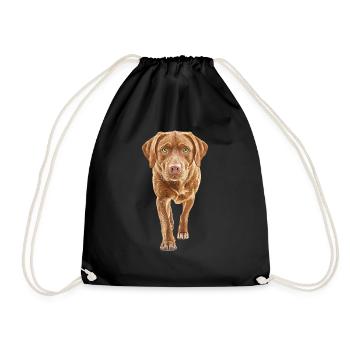 Labrador Retriever - Turnbeutel - Schwarz - Vorne