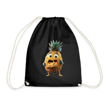 Ananas - Turnbeutel - Schwarz - Vorne