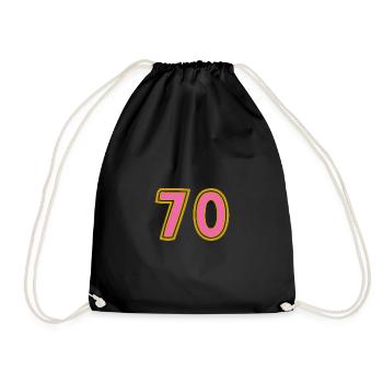 70. 70 JAHRE. 70-JÄHRIGES JUBILÄUM. 70-JÄHRIGES JUBILÄUM. - Turnbeutel - Schwarz - Vorne