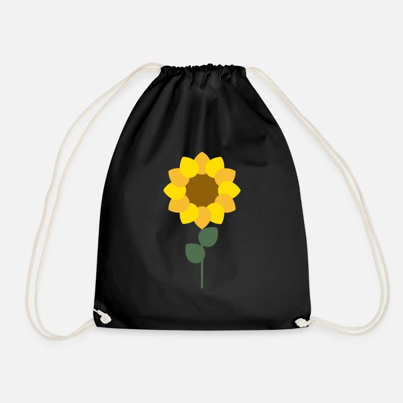 Sonnenblume - Turnbeutel - Schwarz
