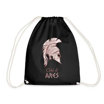 Child of Ares – Percy Jackson inspired design - Drawstring Bag - black - Front