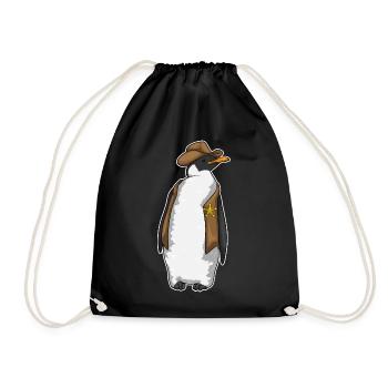 Chapeau du shérif du shérif Pingouin - Sac de sport léger - noir - Devant