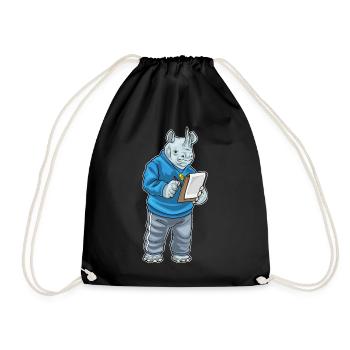 Rhino Sport Teacher School - Drawstring Bag - black - Front
