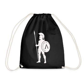 Spartan Warrior with Shield - Drawstring Bag - black - Front
