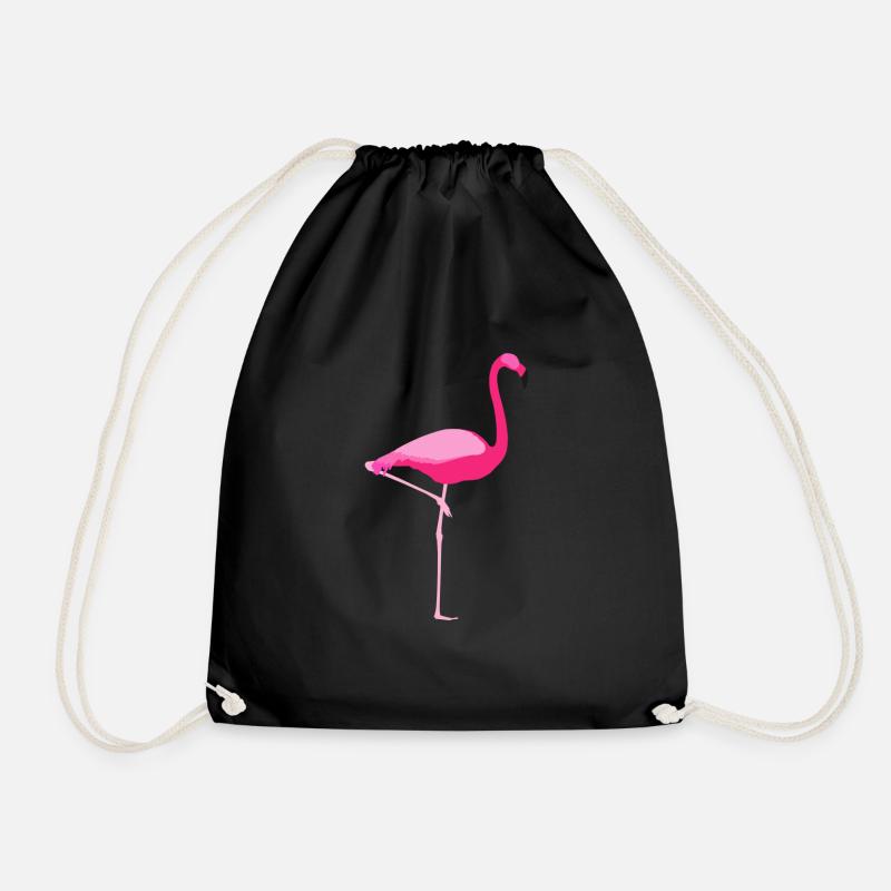 Flamingo - Turnbeutel - Schwarz