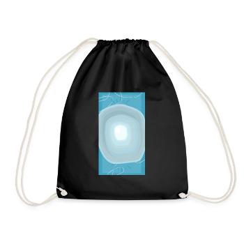 Gouttes d’eau bébé bleu design abstrait sombre - Sac de sport léger - noir - Devant
