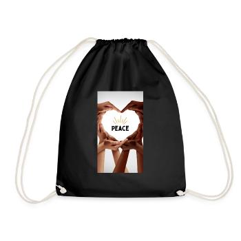 No more war - Drawstring Bag - black - Front