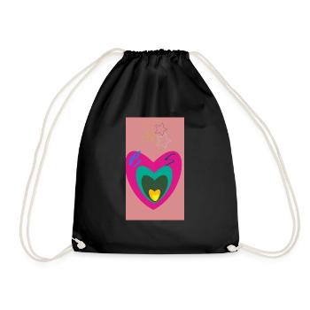 T-shirt - Drawstring Bag - black - Front