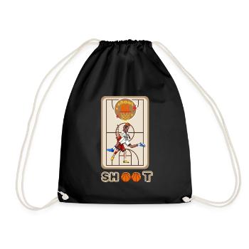 PLAYING BASKETBALL IS A JOY - Drawstring Bag - black - Front