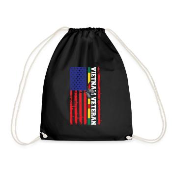 Vietnam Veteran USA Geschenk - Turnbeutel - Schwarz - Vorne