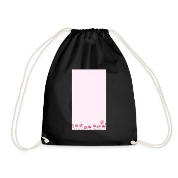 Bouquet de fleurs aquarelles roses - Sac de sport léger - noir - Devant