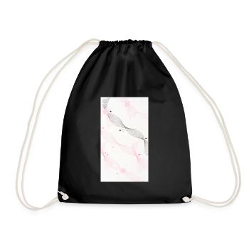 Bouquet de fleurs aquarelles roses - Sac de sport léger - noir - Devant