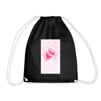 Bouquet de fleurs aquarelles roses - Sac de sport léger - noir - Devant