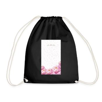 Bouquet de fleurs aquarelles roses - Sac de sport léger - noir - Devant