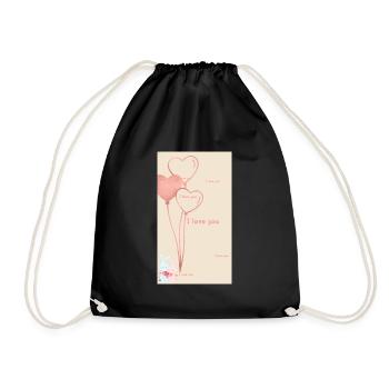 Bouquet de fleurs aquarelles roses - Sac de sport léger - noir - Devant