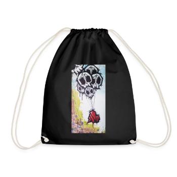 Skull Balloons / KOLONE - Turnbeutel - Schwarz - Vorne