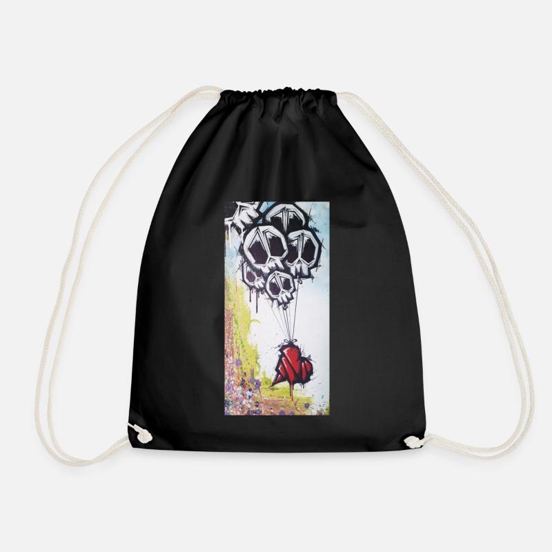Skull Balloons / KOLONE - Turnbeutel - Schwarz