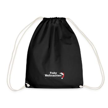 Weihnachtsgeschenk - Turnbeutel - Schwarz - Vorne
