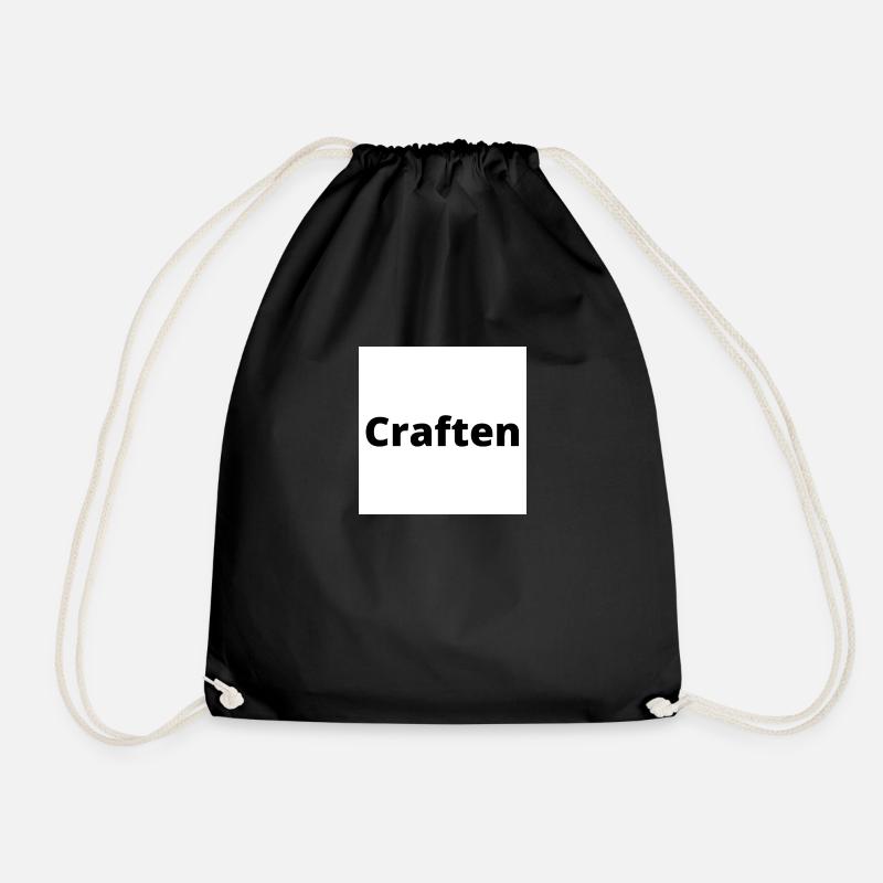 "Craften" Design in schwarz - Turnbeutel - Schwarz