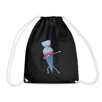 Training class - Schultüte dabbing DAB - Drawstring Bag - black - Front