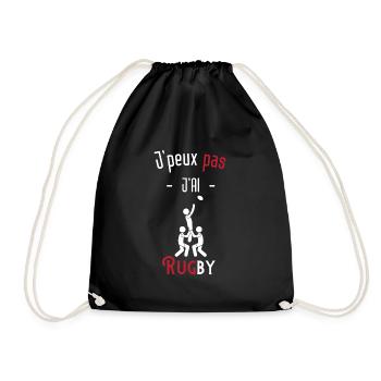 J'peux pas j'ai rugby - Sac de sport léger - noir - Devant