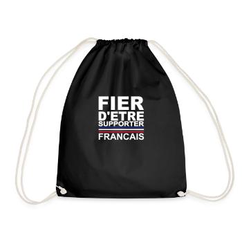 Fier d'être supporter Français - version 1 - Sac de sport léger - noir - Devant