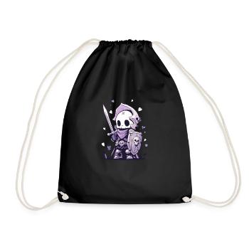 Cute Halloween Skeleton - Cute Scary Design - Drawstring Bag - black - Front