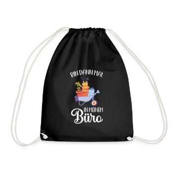 Garten Pflanze Gartenliebhaber Geschenk - Turnbeutel - Schwarz - Vorne