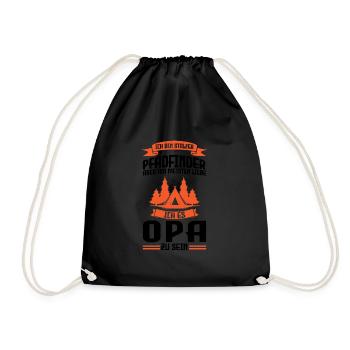 Pfadfinder Opa Scout Geschenk - Turnbeutel - Schwarz - Vorne