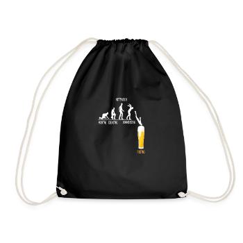 Montag bis Freitag Bier - Turnbeutel - Schwarz - Vorne