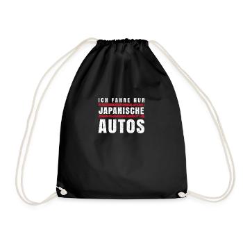 Ich fahre nur Japanische Autos - Turnbeutel - Schwarz - Vorne